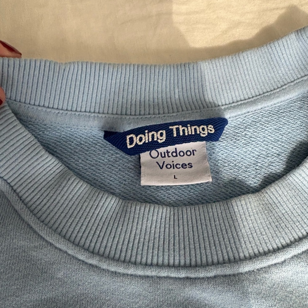 Outdoor Voices Blue and Pink Crewneck Sweater - Picture 5 of 6